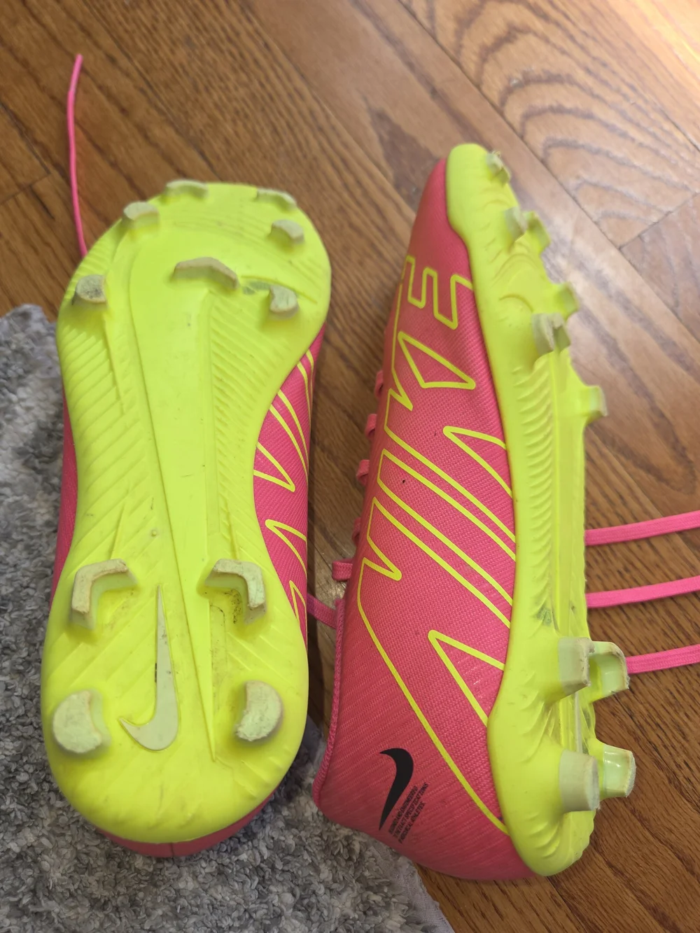 Nike Mercurial Kids Soccer Cleats - Pink/Neon Yellow
